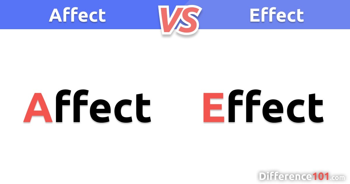 Affect vs. Effect Top 4 Key Differences and Definitions Difference 101
