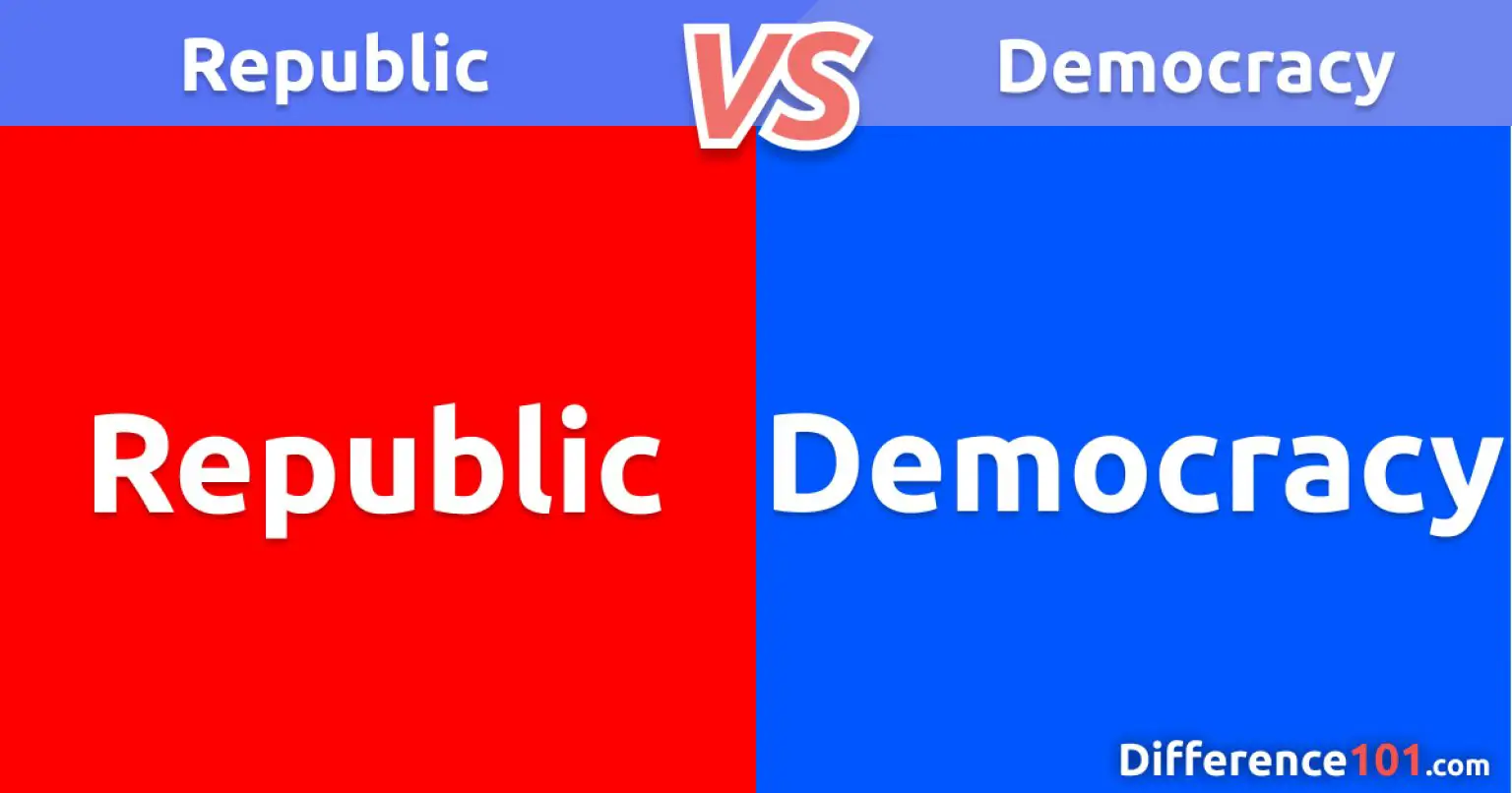 difference between democracy and republic